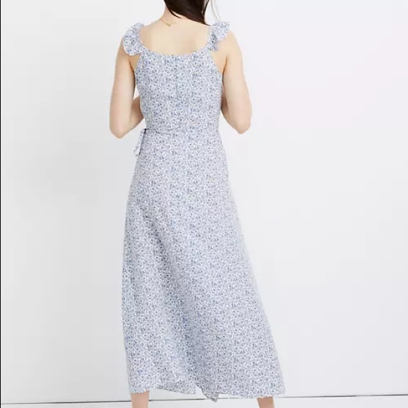 Madewell Blue Floral Ruffle Maxi Dress - Picture 2 of 7